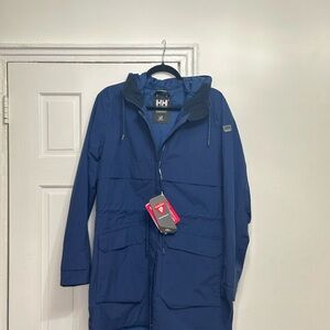 Helly Hansen Royal Blue Hooded Rain Parka